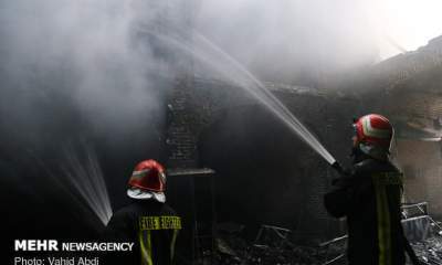 ۲۵درصد کارخانه کاله شهر کربلا در آتش سوخت