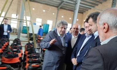 افتتاح  واحد تولیدی پودر استخوان با حضور وزیر صمت در مرزن آباد