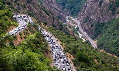 ترافیک سنگین در کندوان و جاده فیروزکوه